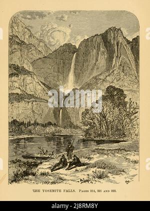 Les chutes de Yosemite du livre ' Two Years in California ' par Mary Cone, éditeur de Chicago, S.C. Griggs et compagnie 1876 Une résidente de Marietta, Ohio, Mary Cone a passé deux ans en Californie en 1870s. Deux ans en Californie (1876) est plus un guide qu'un récit de première personne de ses expériences en Occident. Elle traite de l'histoire, du climat, de l'agriculture et de la géographie de l'État avant de se tourner vers ses régions : le sud de la Californie (San Diego, Los Angeles, Santa Barbara), les vallées de Sacramento et de San Joaqun (avec des chapitres sur les ranchs individuels de Sacramento), les séquoias du nord de la Californie et Banque D'Images