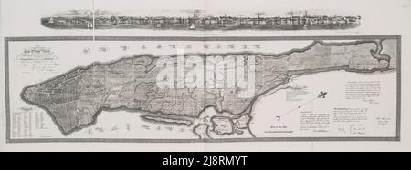 Carte de la ville de New York ET DE L'ÎLE de MANHATTAN TEL QU'ÉTABLI PAR LES COMMISSAIRES NOMMÉS PAR LA LÉGISLATURE AVRIL 3rd 1807 [la carte des ponts ou Randel Survey] I8II l'iconographie de Manhattan Island, 1498-1909 compilé à partir de sources originales et illustré par des reproductions photo-intiglio de cartes, plans importants, Vues et documents dans les collections publiques et privées - Volume 3 par Isaac Newton Phelps Stokes, éditeur New York : Robert H. Dodd 1918 Banque D'Images