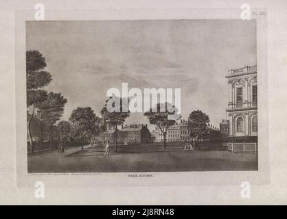 Park N. Y. 1827 l'iconographie de Manhattan Island, 1498-1909 compilée à partir de sources originales et illustrée par des reproductions de photos-intaglio de cartes, plans, vues et documents importants dans des collections publiques et privées - Volume 3 par Isaac Newton Phelps Stokes, éditeur New York : Robert H. Dodd 1918 Banque D'Images