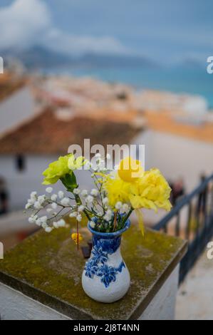 Belle vue sur Altea, Alicante Espagne Banque D'Images