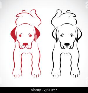 Vecteur de chien labrador sur fond blanc. Illustration vectorielle superposée facile à modifier Illustration de Vecteur