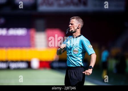 Farum, Danemark. 15th, mai 2022. Arbitre Jonas Hansen vu pendant le match Superliga 3F entre le FC Nordsjaelland et Vejle Boldklub à droite de Dream Park à Farum. (Crédit photo: Gonzales photo - Dejan Obretkovic). Banque D'Images
