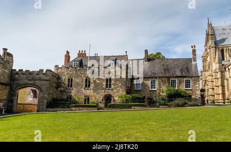 Maison en pierre de l'école de chant et Cantilupe Chantry North Greestone place Lincoln 2022 Banque D'Images