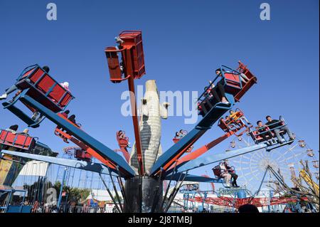 PALESTINE, Jenin, les gens apprécient une foire après la fin du Ramadan / PALÄSTINA, Jenin, Jahrmarkt Freuden nach dem Ende des Ramadan Fatenmonat Banque D'Images