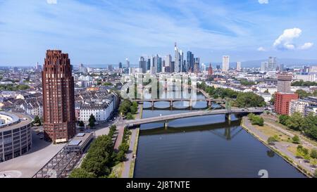 Lindner Hotel main Plaza et centre-ville de Francfort, Allemagne Banque D'Images