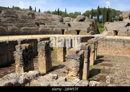 Site archéologique romain d'Italica à Séville, Andalousie, Espagne Banque D'Images