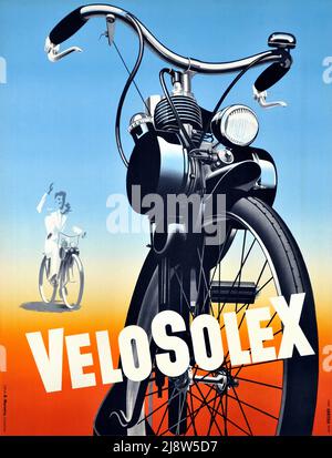 Affiche vintage 1950s - affiche Vélo VELOSOLEX Banque D'Images