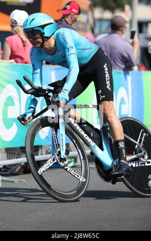 Vérone, VR, Italie - 2 juin 2019 : le cycliste JAN HIRT de L'équipe D'ASTANA au Tour d'Italie s'appelle également Giro di ITALIA Banque D'Images