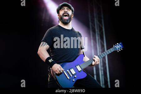 Rob Caggiano de Volbeat en direct sur scène Banque D'Images