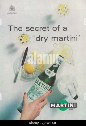 Martini vintage publicité papier annonce 1970s Martini bianco martini rosso Banque D'Images