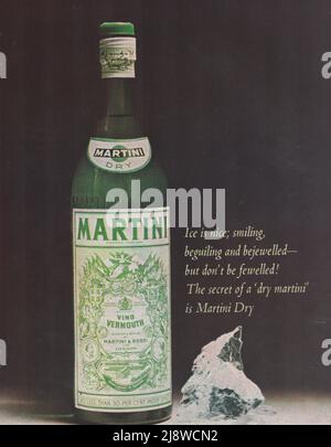 Martini vintage publicité papier annonce 1970s Martini bianco martini rosso Banque D'Images