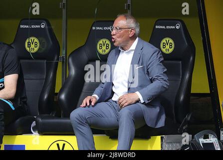 Ville de Dortmund, Allemagne. 14th mai 2022. Firo : 14th mai 2022, Fuvuball, 1st Bundesliga, saison 2021/2022, BVB, Borussia Dortmund - Hertha BSC Berlin entraîneur Felix MAGATH, Hertha, Emotion Credit: dpa/Alay Live News Banque D'Images