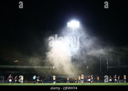 NORTHAMPTON, ROYAUME-UNI. MAI 18th vue générale à l'intérieur du stade après une poussée sur le terrain lors du match Sky Bet League 2 entre Northampton Town et Mansfield Town au PTS Academy Stadium, Northampton, le mercredi 18th mai 2022. (Crédit : Kieran Riley | INFORMATIONS MI) crédit : INFORMATIONS MI et sport /Actualités Alay Live Banque D'Images