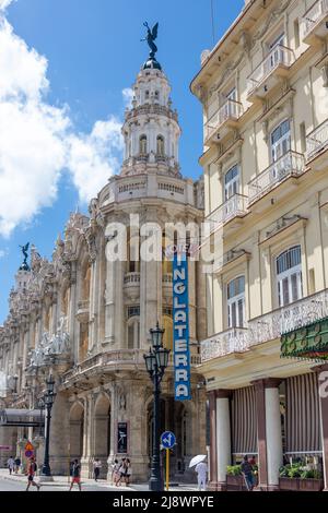 Hôtel Inglaterra et Gran Teatro de la Habana, Paseo del Prado, la Vieille Havane, la Havane, la Habana, République de Cuba Banque D'Images