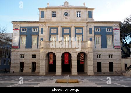 Théâtre national de Sao Carlos, opéra du 18th siècle à la façade néoclassique, Lisbonne, Portugal Banque D'Images