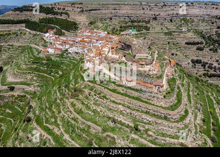 Ares del Maestrazgo est une ville médiévale de haut intérêt culturel et historique dans la province de Valence, Espagne Banque D'Images