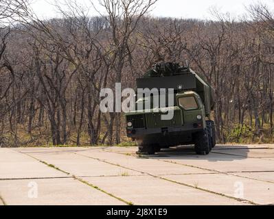 Lance-missiles tactiques automoteur. Photo de haute qualité Banque D'Images