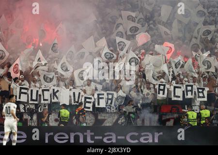 Séville, Espagne. 18th mai 2022. Eintracht Frankfurt fans lors de l'UEFA Europa League 2022 final - Eintracht vs Rangers, football Europa League Match à Séville, Espagne, mai 18 2022 crédit: Independent photo Agency/Alay Live News Banque D'Images
