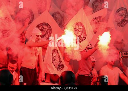 Séville, Séville, Espagne. 18th mai 2022. Supporters d'Eintrach lors du match final Europa League entre Rangers FC et Eintrach Frankfurt à Ramon Sanchez Pizjuan le 18 mai 2022 à Séville, Espagne. (Credit image: © Jose Luis Contreras/DAX via ZUMA Press Wire) Credit: ZUMA Press, Inc./Alamy Live News Banque D'Images