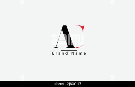 Lettres de l'alphabet initiales Monogram logo AC CA A C Illustration de Vecteur
