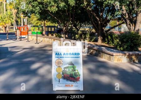 Tucson, Arizona, États-Unis - 8 novembre 2021 : le chemin de fer de Reid Park Banque D'Images