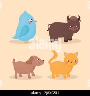 ensemble animaux de ferme Illustration de Vecteur