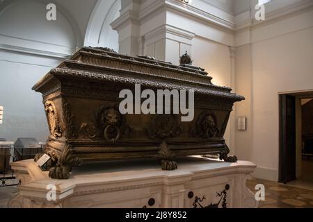 Sarcophage de Ferdinand I d'Autriche (1793-1875), voûte de Ferdinand, crypte de Capuchin, Vienne, Autriche Banque D'Images