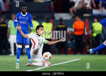 Séville, Espagne. Crédit : D. 18th mai 2022. Makoto Hasebe (Francfort) football : UEFA Europa League finale match entre Eintracht Frankfurt 0-0 Glasgow Rangers au stade Ramon Sanchez Pizjuan à Séville, Espagne. Credit: D .Nakashima/AFLO/Alamy Live News Banque D'Images