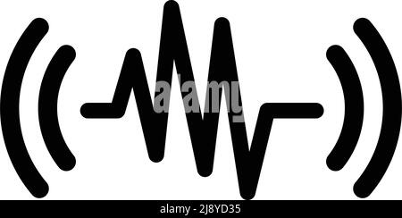 Icône d'onde sonore vectorielle. Égaliseur de musique. Vecteur modifiable. Illustration de Vecteur