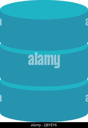 Icône bleue de la base de données. Vecteur de serveur de base de données. Vecteur modifiable. Illustration de Vecteur