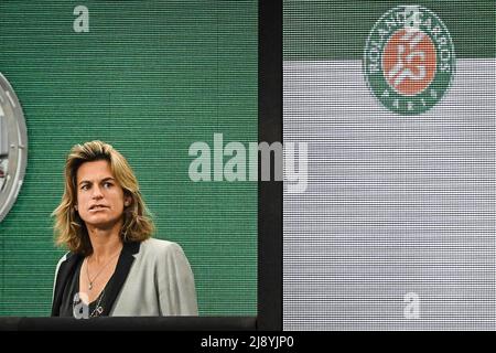 Paris, France. 19th mai 2022. Amelie MAURESMO, directrice de Roland Garros lors de la quatrième journée de qualification de Roland-Garros 2022, French Open 2022, tournoi de tennis Grand Slam le 19 mai 2022 au stade Roland-Garros à Paris, France - photo Matthieu Mirville/DPPI crédit: DPPI Media/Alay Live News Banque D'Images