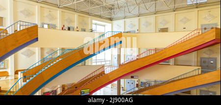 Huelva, Espagne - 16 mai 2022 : bâtiment Galileo du campus de l'Université Carmen à l'Université de Huelva Banque D'Images