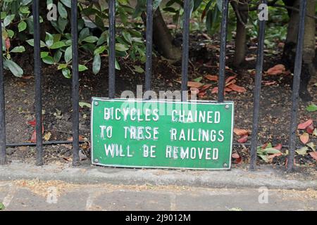 Panneau pour les cyclistes à Londres Banque D'Images