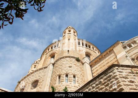 Église de l'abbaye de Dormition au mont Sion, Jérusalem, Israël. Banque D'Images