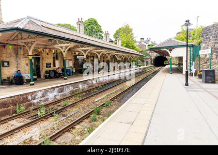 Gare de Knaresborough, Knaresborough Town, Yorkshire, Royaume-Uni, Angleterre, Knaresborough, Knaresborough Royaume-Uni, Knaresborough Yorkshire, train de knaresborough Banque D'Images