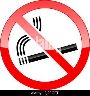 Panneau Vector No Smoking sur fond blanc. Opacité EPS10. EPS et rendu modifiables au format JPG Illustration de Vecteur