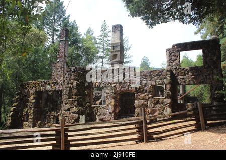 Wolf House, parc historique national Jack London, Californie Banque D'Images