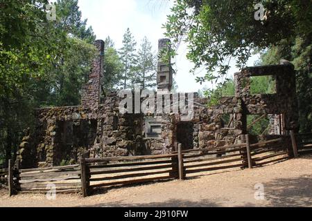 Wolf House, parc historique national Jack London, Californie Banque D'Images