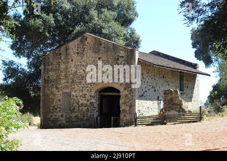 Distillerie Barn, parc historique national Jack London, Californie Banque D'Images