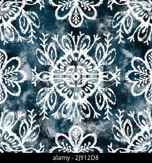 Motif de surface sans couture abstrait bleu marine et blanc sans couture pour l'impression Banque D'Images