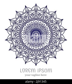 Motif en dentelle ronde ornementale. Cercle orné, mandala fleur, illustration vectorielle Illustration de Vecteur