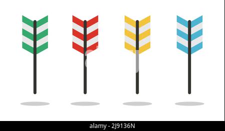 Flèches d'arc. Icône de vecteur simple de conception plate. Vecteur modifiable. Illustration de Vecteur