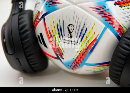 Qatar Fifa avion de la coupe du monde de football. Concept sport et voyage Banque D'Images