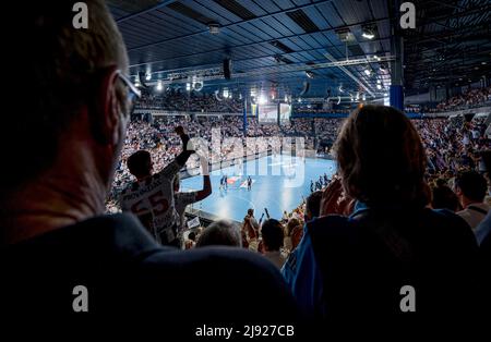 Kiel, Allemagne. 19th mai 2022. Handball: Ligue des Champions, THW Kiel - Paris St. Germain, finale, finale, finale, finale, finale, finale, finale, finale, deuxième partie. Vue du pas depuis les supports. Credit: Sascha Klahn/dpa/Alay Live News Banque D'Images