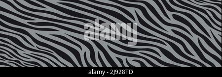Texture panoramique zébrée peau ensemble de lignes chaotiques - illustration vectorielle Illustration de Vecteur