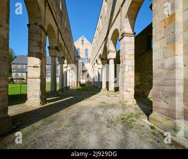 Monastère de Paulinzella, ancienne abbaye bénédictine, Thuringe, Allemagne Banque D'Images