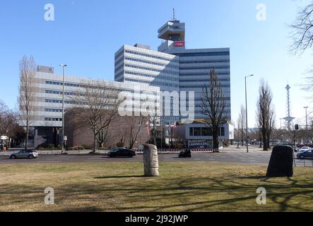 09.03.2022, Berlin, , Allemagne - Centre de télévision de Rundfunk Berlin-Brandebourg rbb à Theodor-Heuss-Platz. 00S220309D867CAROEX.JPG [VERSION DU MODÈLE : N Banque D'Images