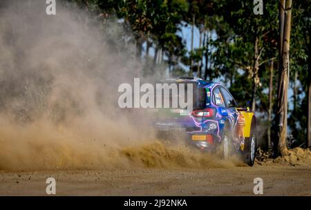 19 LOEB Sebastien (FRA), GALMICHE Isabelle (FRA), M-SPORT FORD WORLD RALLY TEAM, FORD Puma Rally1, action pendant le Rallye de Portugal 2022, 4th tour du Championnat du monde de voitures de rallye WRC 2022, du 19 au 22 mai 2022 à Matosinhos, Portugal - photo Paulo Maria / DPPI Banque D'Images