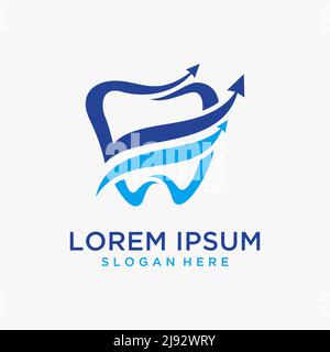 Logo en forme de flèche dentaire Illustration de Vecteur