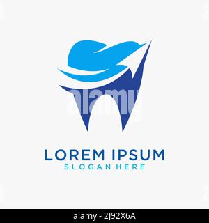 Logo en forme de flèche dentaire Illustration de Vecteur